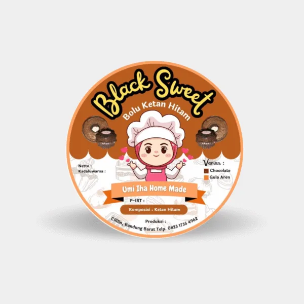 Stiker Label Paket 50 Pcs Bahan Chromo