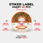 Stiker Label Paket 50 Pcs Bahan Chromo - Gambar 2