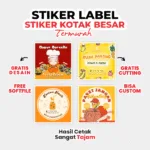 Stiker Label Kotak Besar Bahan Chromo - Gambar 2