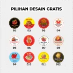 Stiker Label Paket 100 Pcs Bahan Chromo - Gambar 3